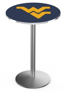 West Virginia Mountaineers Stainless Round Base Pub Table