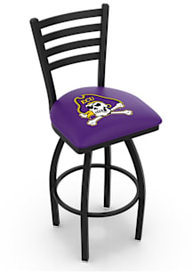 East Carolina Pirates High Back Swivel Pub Stool - Black