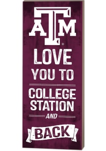 Texas A&amp;M Aggies 18x7 Love You To…And Back Wall Art