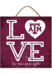Texas A&M Aggies 10x10 Textured Love Sign