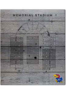 KH Sports Fan Kansas Jayhawks 16x20 Seating Chart Memorial Stadium Sign