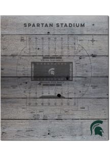 KH Sports Fan Michigan State Spartans 16x20 Seating Chart Sign