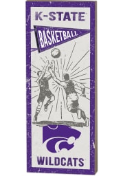 KH Sports Fan K-State Wildcats 18x7 inch Vintage Basketball Player Sign