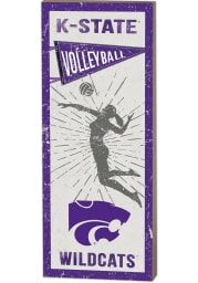 KH Sports Fan K-State Wildcats 18x7 inch Vintage Volleyball Player Sign