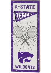 KH Sports Fan K-State Wildcats 18x7 inch Vintage Tennis Player Sign