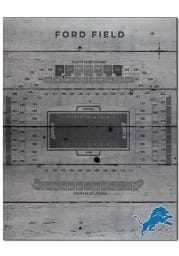 KH Sports Fan Detroit Lions 16x20 inch Pallet Pride Seating Chart Sign