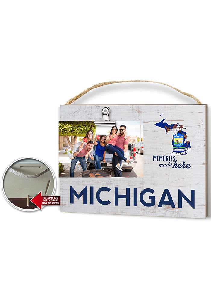 Michigan Clip It Weathered Name Drop Flag Frame Picture Frame
