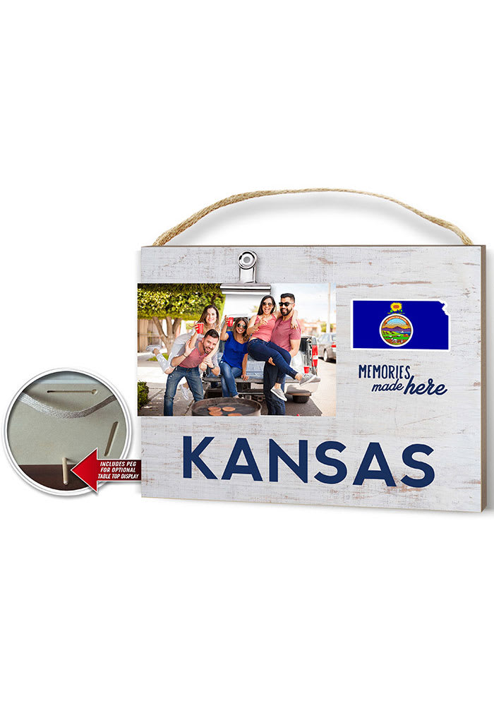 Kansas Clip It Weathered Name Drop Flag Frame Picture Frame