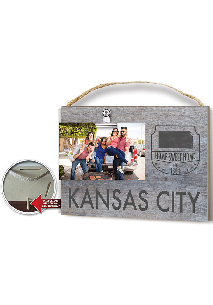 Kansas City Clip it Gray Name Drop Frame Picture Frame