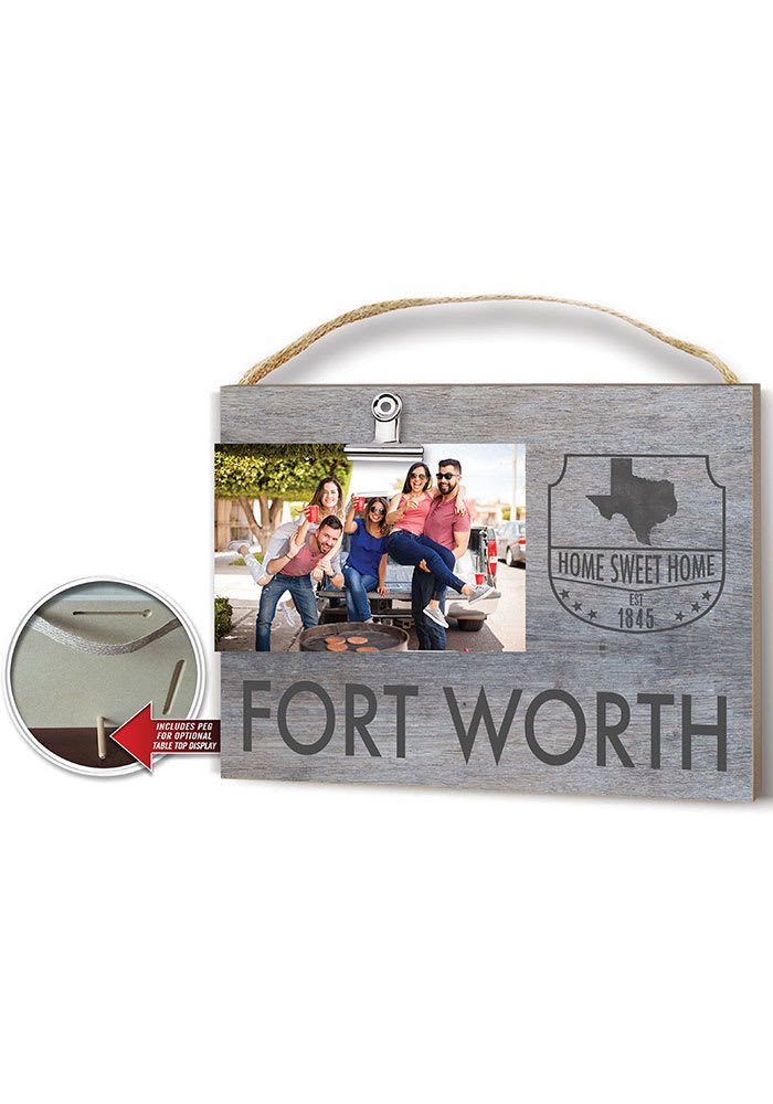 Dallas Ft Worth Clip it Gray Name Drop Frame Picture Frame
