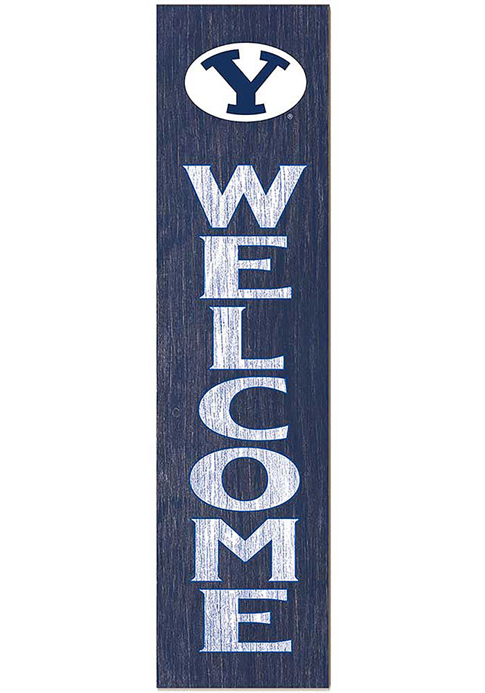 KH Sports Fan BYU Cougars 12x48 Welcome Leaning Sign