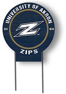 Akron Zips KH Sports Fan 20x20 Color Logo Circle Yard Sign - Blue