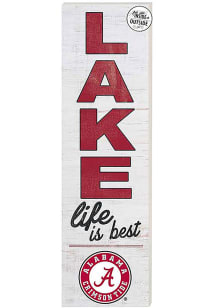 KH Sports Fan Alabama Crimson Tide 35x10 Lake Life is Best Indoor Outdoor Sign