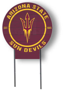 Arizona State Sun Devils KH Sports Fan 20x20 Color Logo Circle Yard Sign - Red