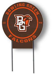 Bowling Green Falcons KH Sports Fan 20x20 Color Logo Circle Yard Sign - Orange