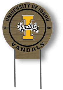 Idaho Vandals KH Sports Fan 20x20 Color Logo Circle Yard Sign - Silver
