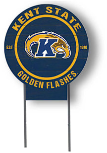 Kent State Golden Flashes KH Sports Fan 20x20 Color Logo Circle Yard Sign - Navy Blue
