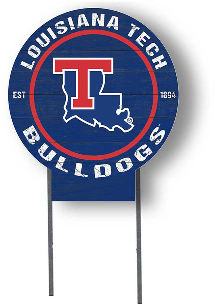 Louisiana Tech Bulldogs 20x20 Color Logo Circle Yard Sign
