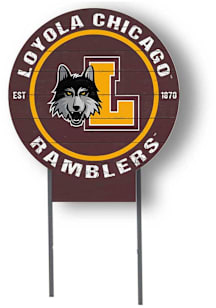 Loyola Ramblers KH Sports Fan 20x20 Color Logo Circle Yard Sign - Red