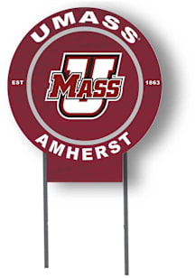 Massachusetts Minutemen KH Sports Fan 20x20 Color Logo Circle Yard Sign - Red