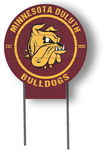 UMD Bulldogs KH Sports Fan 20x20 Color Logo Circle Yard Sign - Red