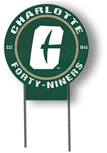 UNCC 49ers KH Sports Fan 20x20 Color Logo Circle Yard Sign - Green