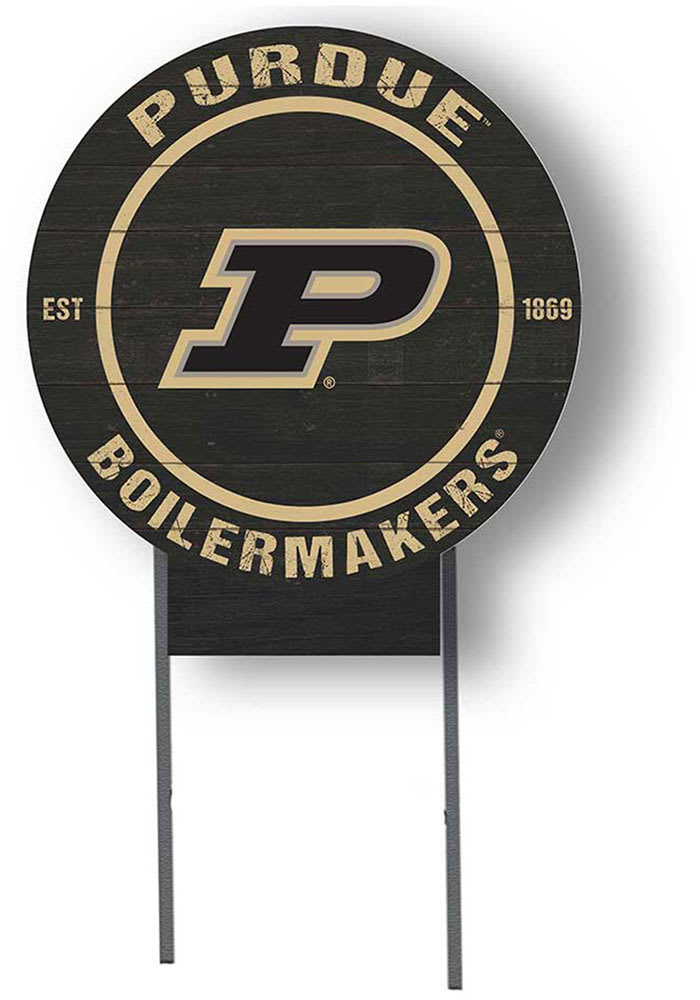 Purdue Boilermakers GOLD 20x20 Color Logo Circle Yard Sign - 15670501