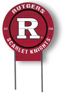 Rutgers Scarlet Knights 20x20 Color Logo Circle Yard Sign
