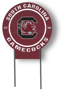 South Carolina Gamecocks KH Sports Fan 20x20 Color Logo Circle Yard Sign - Red