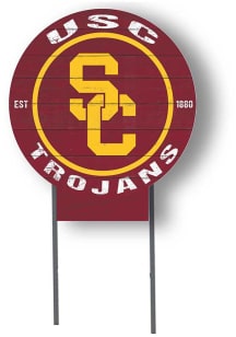 Red USC Trojans 20x20 Color Logo Circle Yard Sign