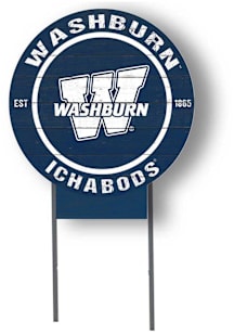 Washburn Ichabods KH Sports Fan 20x20 Color Logo Circle Yard Sign - Blue