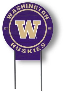 Purple Washington Huskies 20x20 Color Logo Circle Yard Sign