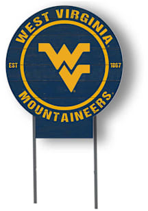 West Virginia Mountaineers KH Sports Fan 20x20 Color Logo Circle Yard Sign - Gold