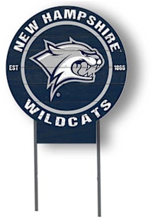 New Hampshire Wildcats KH Sports Fan 20x20 Color Logo Circle Yard Sign - Blue
