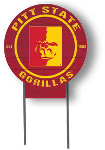 Pitt State Gorillas 20x20 Color Logo Circle Yard Sign