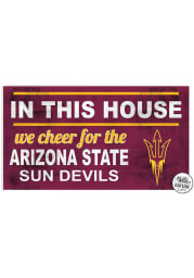 KH Sports Fan Arizona State Sun Devils 20x11 Indoor Outdoor In This House Sign