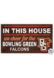KH Sports Fan Bowling Green Falcons 20x11 Indoor Outdoor In This House Sign