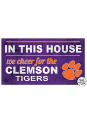 KH Sports Fan Clemson Tigers 20x11 Indoor Outdoor In This House Sign
