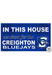 KH Sports Fan Creighton Bluejays 20x11 Indoor Outdoor In This House Sign
