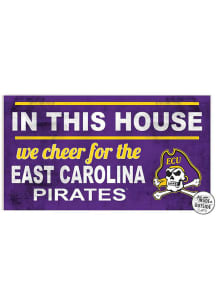 KH Sports Fan East Carolina Pirates 20x11 Indoor Outdoor In This House Sign