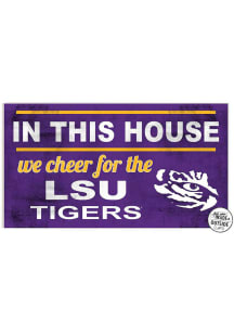 KH Sports Fan LSU Tigers 20x11 Indoor Outdoor In This House Sign