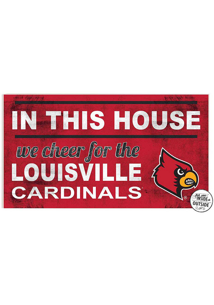 KH Sports Fan Louisville Cardinals Multi-Color Retro Circle Sign, 20x20  Inches, Cardinals Decor for Dorm Room, Bedroom, Fan Cave, Living Room;  Display