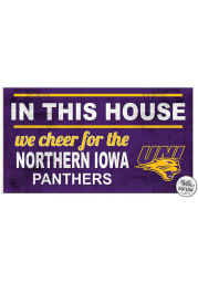 KH Sports Fan Northern Iowa Panthers 20x11 Indoor Outdoor In This House Sign