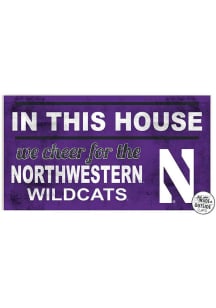 KH Sports Fan Northwestern Wildcats 20x11 Indoor Outdoor In This House Sign