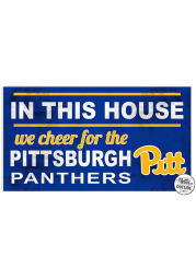 KH Sports Fan Pitt Panthers 20x11 Indoor Outdoor In This House Sign