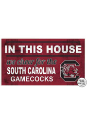KH Sports Fan South Carolina Gamecocks 20x11 Indoor Outdoor In This House Sign
