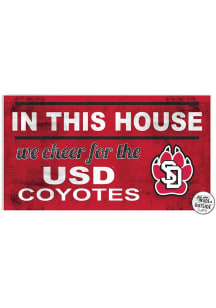 KH Sports Fan South Dakota Coyotes 20x11 Indoor Outdoor In This House Sign