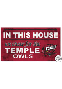 KH Sports Fan Temple Owls 20x11 Indoor Outdoor In This House Sign