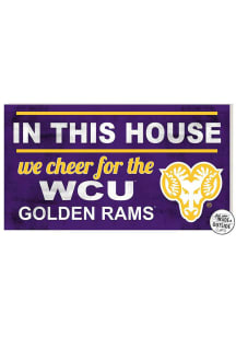 KH Sports Fan West Chester Golden Rams 20x11 Indoor Outdoor In This House Sign