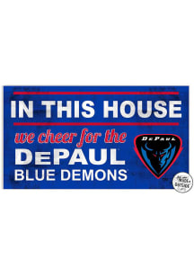 KH Sports Fan DePaul Blue Demons 20x11 Indoor Outdoor In This House Sign